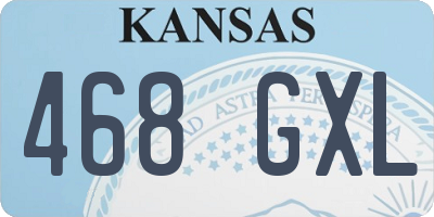 KS license plate 468GXL