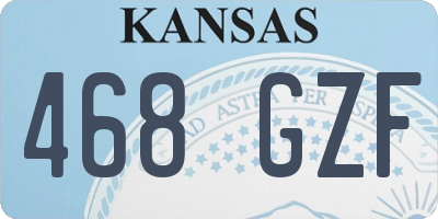 KS license plate 468GZF