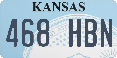 KS license plate 468HBN