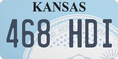 KS license plate 468HDI