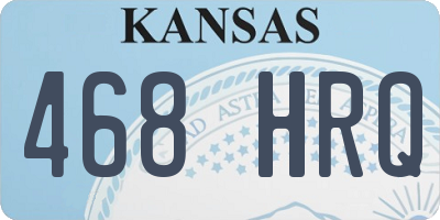 KS license plate 468HRQ
