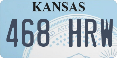 KS license plate 468HRW