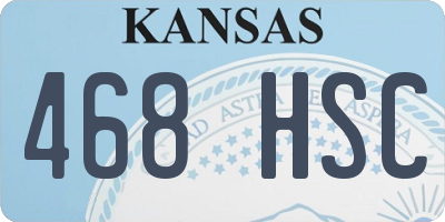 KS license plate 468HSC