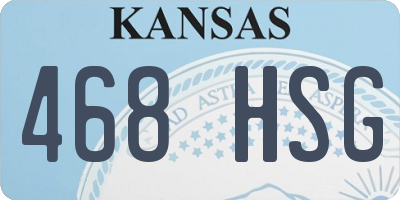 KS license plate 468HSG