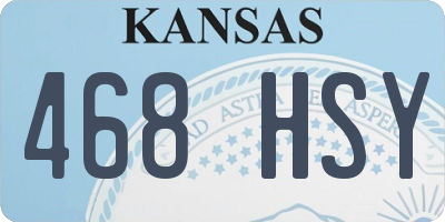 KS license plate 468HSY