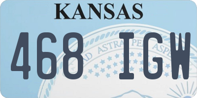 KS license plate 468IGW