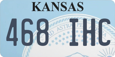 KS license plate 468IHC