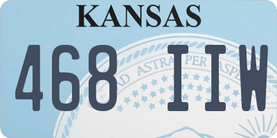 KS license plate 468IIW