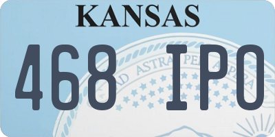KS license plate 468IPO