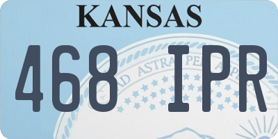 KS license plate 468IPR