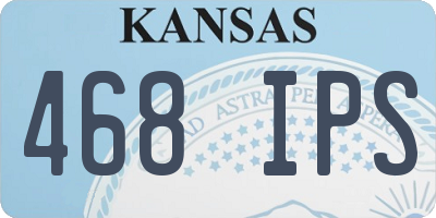 KS license plate 468IPS