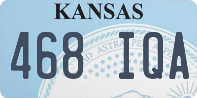 KS license plate 468IQA