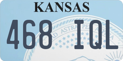 KS license plate 468IQL