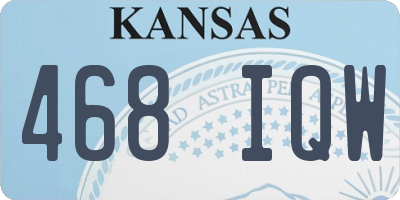 KS license plate 468IQW