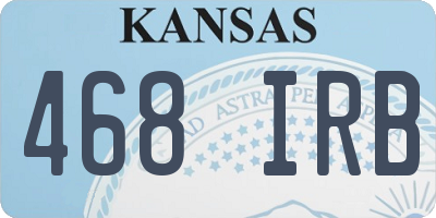 KS license plate 468IRB