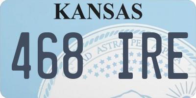 KS license plate 468IRE