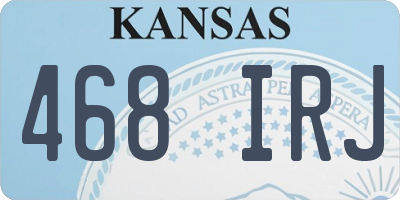 KS license plate 468IRJ