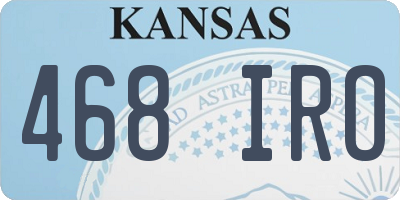 KS license plate 468IRO