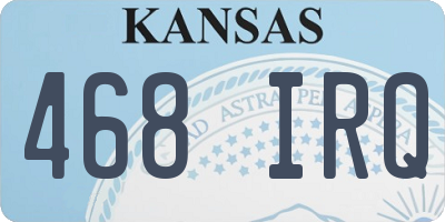 KS license plate 468IRQ