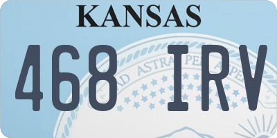 KS license plate 468IRV