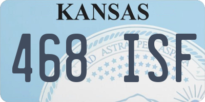KS license plate 468ISF