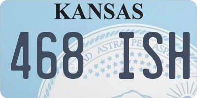 KS license plate 468ISH