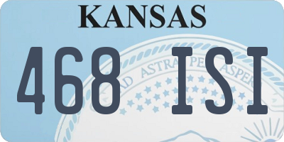 KS license plate 468ISI