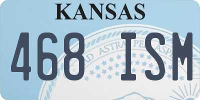 KS license plate 468ISM