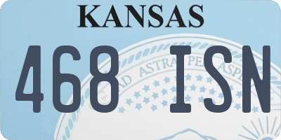 KS license plate 468ISN