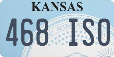 KS license plate 468ISO