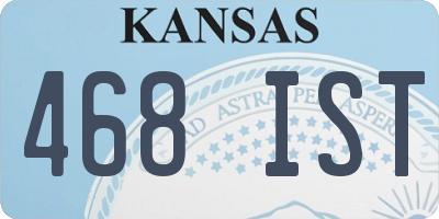 KS license plate 468IST