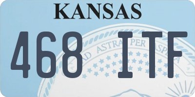 KS license plate 468ITF