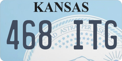 KS license plate 468ITG