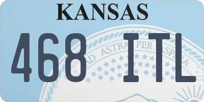 KS license plate 468ITL