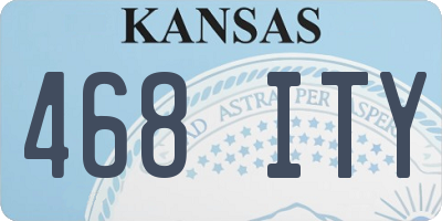 KS license plate 468ITY