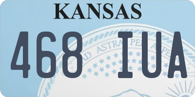 KS license plate 468IUA