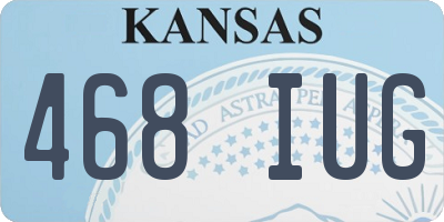 KS license plate 468IUG