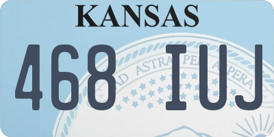 KS license plate 468IUJ