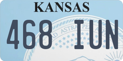 KS license plate 468IUN
