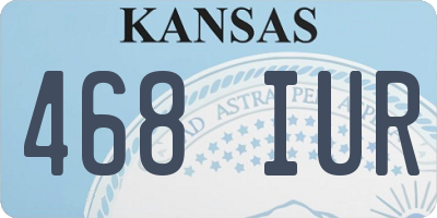 KS license plate 468IUR