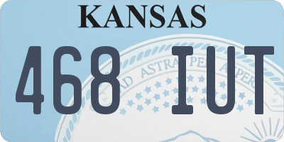 KS license plate 468IUT