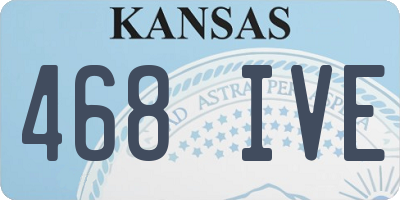 KS license plate 468IVE