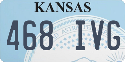 KS license plate 468IVG