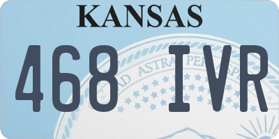 KS license plate 468IVR