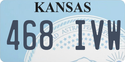 KS license plate 468IVW