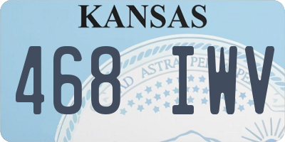 KS license plate 468IWV
