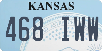 KS license plate 468IWW