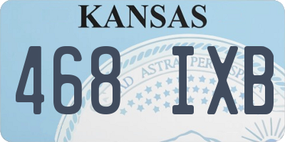 KS license plate 468IXB