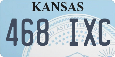 KS license plate 468IXC