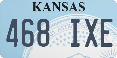 KS license plate 468IXE